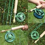 Sougayilang Saltwater Freshwater Fly Fishing Rod with Reel Combo Kit-Green