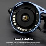 CAMEKOON Snow Storm 600 Inline Ice Fishing Reel, High Line Capacity, 8 Button Magnetic Drop Speed Control System, 3.0:1 Gear Ratio, 6.2 OZ Lightweight Graphite Frame with CNC-Machined Aluminum Spool