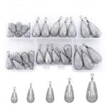 Fishing Weights Sinkers Kit 25pcs Bass Casting Weights Drop Shot Weights with Swivel for Freshwater Saltwater Catfish Weights