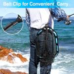 PLUSINNO Floating Fishing Net for Steelhead, Salmon, Fly, Kayak, Catfish, Bass, Trout Fishing, Rubber Coated Foldable Landing Net with Telescoping Pole Handle, Fishing Gear and Gifts for Men (1.0m)