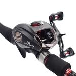 Diwa Baitcasting Fishing Reels Saltwater Freshwater Spincasting Reels Carbon Fiber Drag 18 LBS 12 + 1 Shielded Stainless Steel Ball Bearings Baitcasters Spool Sport Baitcast Reel (Right)