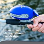 Shakespeare Agility Size 10 Spincast Fishing Reel, Ultra-Ergonomic Design, Soft-Touch Handle Knobs, Pre-spooled with Stren Line