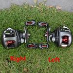 Diwa Baitcasting Fishing Reels Saltwater Freshwater Spincasting Reels Carbon Fiber Drag 18 LBS 12 + 1 Shielded Stainless Steel Ball Bearings Baitcasters Spool Sport Baitcast Reel (Right)