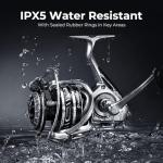 Piscifun NautiX Spinning Reel, Aluminum Spinning Fishing Reel, CNC Aluminum Gear, 33LBs Max Drag, 8+1 Sealed BB, 5.4:1 Gear Ratio, Smooth Powerful Freshwater Saltwater Reel, 5000 Series