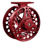 FANGBLUE Fly Fishing Reel Aluminum Alloy 5/6 WT Large Arbor 2+1BB Interchangeable for Saltwater and Freshwater Fly Wheel 5/6 WT (Wine Red)