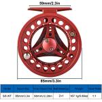 FANGBLUE Fly Fishing Reel Aluminum Alloy 5/6 WT Large Arbor 2+1BB Interchangeable for Saltwater and Freshwater Fly Wheel 5/6 WT (Wine Red)