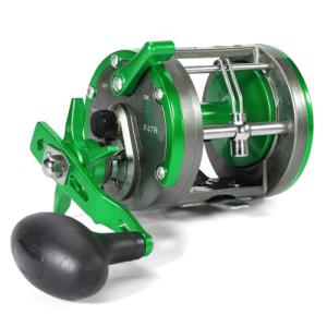 Sougayilang Conventional Level Wind Fishing Reel,Inshore Surf Trolling Reel for Catfish, Musky, Bass for Freshwater Saltwater Right Hand-Green