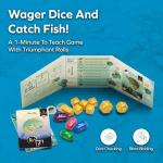 ALLPLAY Lure Board Game for Adults or Families - Wager Dice to Roll and Catch Fish - Push Your Luck with Less Dice Or Secure The Catch - 1-Minute to Teach - 15 Minutes Play Time - 2 to 5 Players