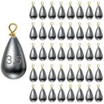 40pcs 3.5g Fishing Sinkers Kit for Bass & Catfish