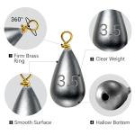 40pcs 3.5g Fishing Sinkers Kit for Bass & Catfish