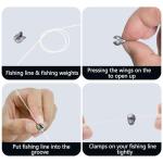 100 Removable Round Fishing Weights for Angling