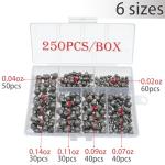 250 Fishing Weights Tackle Box