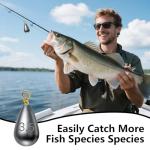 40pcs 3.5g Fishing Sinkers Kit for Bass & Catfish