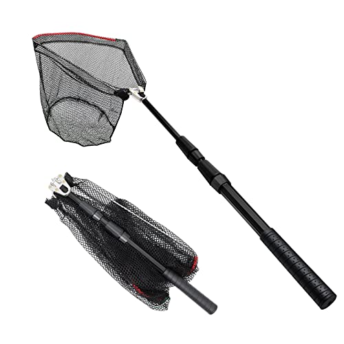 Collapsible Telescopic Fishing Landing Net - 51" Black