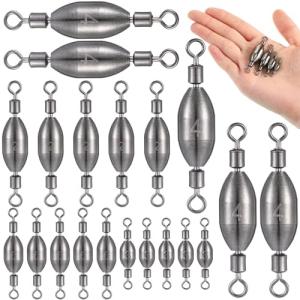 20 Pcs Brass Fishing Sinkers with Swivel