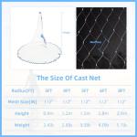 American Saltwater Casting Fishing Net with Weights