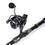 Sougayilang Fishing Rod Combos with Telescopic Fishing Pole Spinning Reels Fishing Carrier Bag for Travel Saltwater Freshwater Fishing-2.4M/7.87FT