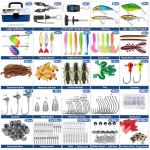 THKFISH 400PCS Fishing Lures Accessories Kit with Large 3-Layer Tackle Box Complete Freshwater Bass Fishing Gear Tools Set with Pliers, Fish Scale, Crankbait, Hooks, Weights Sinkers, Gift for Men