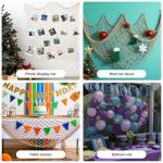 2 Pack Fish Net Decorations - 80x40 Inch Brown Fishing Net Decor for Under The Sea Hawaiian Beach Themed Party, 3mm Thick Natural Cotton Versatile Nautical Netting for Party Wall Table Ceiling Decor