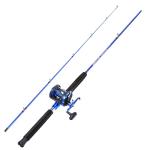 Sougayilang Fishing Rod Combo, 2-Piece Trolling Fishing Reel Combo with 3.8:1 Gear Ratio & 3+1 Bearings, Aluminum Reel Seat for Saltwater/Big Game Fish- 7'0"- Right Handed