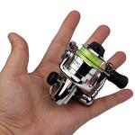 Mini Spinning Reel, 4.3:1 Gear Metal Fishing Reel, Small Compact Fishing Reel for Carp Bass Trout Fishing Ultra Smooth Powerful Spinning Fishing Reels with Reversible Handle, MN100