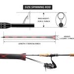 SF Standard Spinning Rod Sock Fishing Rod Sleeve Rod Cover Braided Mesh Rod Protector Pole Gloves Fishing Tools for Spinning Fishing Rod Black-Red-2PCS Fit Spinning Rod 6-1/2FT to 7-1/2FT