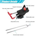 ReeMoo 2Pack Fishing Rod Holders - Bank & Ground Fishing Pole Holders, 360 Adjustable Universal Stand, Relax Your Hands