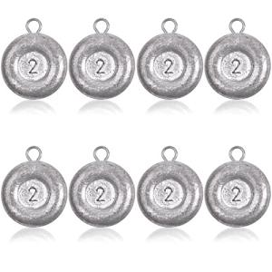 Disc Sinkers Fishing Weights Coin Sinkers Saltwater Surf Fishing Weights Bottom Fishing Drifting Trolling Catfishing Fishing Sinkers Weights Saltwater Tackle 1oz 2oz 3oz 4oz 5oz 6oz 8oz