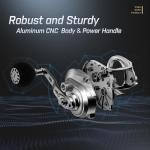 Piscifun Alijoz 300 Baitcaster Fishing Reel,Aluminum Frame Baitcasting Reel, 33Lbs Max Drag, 8.1:1 Gear Ratio, Freshwater & Saltwater Low Profile Casting Reel for Musky (Right Handed)