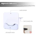 PREBENE Adhesive Shower Curtain Rod Holder, 4 Pcs Tension Rod Holders, No Drilling | Invisible Rod Retainer, Transparent Wall Mount Holder for Shower Curtain Rod(Rod Not Included)