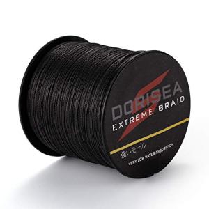 Dorisea Extreme Braid 100% Pe Black Braided Fishing Line 109Yards-2187Yards 6-550Lb Test Fishing Wire Fishing String Incredible Superline Zero Stretch (100m/109Yards 20lb/0.20mm)