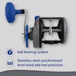 Shakespeare Contender Conventional Fishing Reel, Size 30, Stainless Steel Synchronized Level Wind, On/Off Bait Clicker, 2 Ball Bearing Design