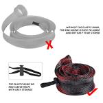 SF Standard Spinning Rod Sock Fishing Rod Sleeve Rod Cover Braided Mesh Rod Protector Pole Gloves Fishing Tools for Spinning Fishing Rod Black-Red-2PCS Fit Spinning Rod 6-1/2FT to 7-1/2FT
