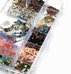 Exptolii 18 Grids Plastic Organizer Box with Dividers, Clear Compartment Container Storage for Beads Crafts Jewelry Fishing Tackles, Size 7.9 x 6.2 x 1.2 in