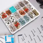 Exptolii 18 Grids Plastic Organizer Box with Dividers, Clear Compartment Container Storage for Beads Crafts Jewelry Fishing Tackles, Size 7.9 x 6.2 x 1.2 in