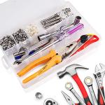 Exptolii 18 Grids Plastic Organizer Box with Dividers, Clear Compartment Container Storage for Beads Crafts Jewelry Fishing Tackles, Size 7.9 x 6.2 x 1.2 in