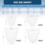 Riverruns Rubber Net Replacement Fishing Net Bag Fly Fishing Foldable Fish Landing for Freshwater Saltwater Without Handle 6 Sizes (Transparent, Circumference: 47" Diameter: 16" Net Depth: 14")