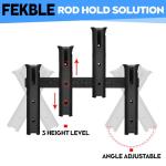Adjustable Wall-Mounted Fishing Rod Holders - 4 Tubes