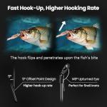 FishTrip 100pcs Offset Octopus Hooks for Saltwater Fishing