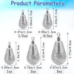 Long Casting Swivel Bell Sinkers Fishing Weights Drop Shot Weights with Swivels Fishing Lead Sinker 1/2oz 3/4oz 1oz 2oz 3oz(1/2oz-10pcs)