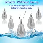 Long Casting Swivel Bell Sinkers Fishing Weights Drop Shot Weights with Swivels Fishing Lead Sinker 1/2oz 3/4oz 1oz 2oz 3oz(1/2oz-10pcs)