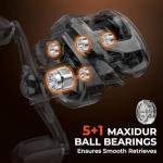 KastKing Brent Chapman Baitcasting Reel and Rod Combo, Tailored Tackle Kits, Pre-spooled Design, IM6 Graphite 2Pc Blanks, 5 + 1 Ball Bearings, Aluminum Oxide Ringed Stainless Steel Guides, EVA Handles