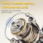 HAUT TON Dolphin Advance Edition Spinning Reel,5.2:1Gear Ratio,22LBS,5+1BB,Backlash Free Bearing,Sealed Drag System,Saltwater,Freshwater Fishing Reels (CD, 3000S)