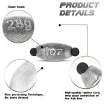 Croch 20 Pack Rubber core sinkers, Removable Rubber Core Weights with Split Opening Weights for Fishing,Twist-Lock Sinker Size 1/16 1/8 3/16 1/4 3/8 1/2 3/4 1OZ
