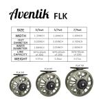Aventik FLK Fly Fishing Reel Aluminum Trout 3/5, 5/7, 7/9wt Large Arbor Freshwater Fly Reel with Line (Grey 7/9 with Line)