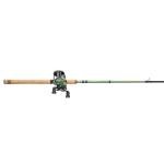 Shakespeare Wild Conventional Reel and 7'10" 2-Piece Fishing Rod Combo, Carbon Composite Rod Blank Construction, Premium Cork Handles