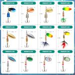 FONMANG Fishing Lure Spinners, 12pcs Spinner baits for Freshwater and Saltwater,2026 New Trout Fishing Lures Also for Bass Crappie Salmon Walleye