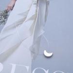 Aneneiceera Vintage Moon Pendant Necklace Transparent Invisible Chain Necklaces Silver Crescent Choker Necklaces Fishing Line Necklace Chain Jewelry for Women (Moon)