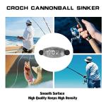 Croch 20 Pack Rubber core sinkers, Removable Rubber Core Weights with Split Opening Weights for Fishing,Twist-Lock Sinker Size 1/16 1/8 3/16 1/4 3/8 1/2 3/4 1OZ