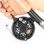 Semi-Automatic Fly Reel with Adjustable Drag Quick Spool Removal Made of CNC Machined Aluminum for Freshwater Lake River Trout Fly Fishing